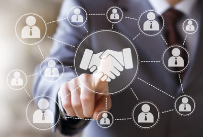 Business handshake online network